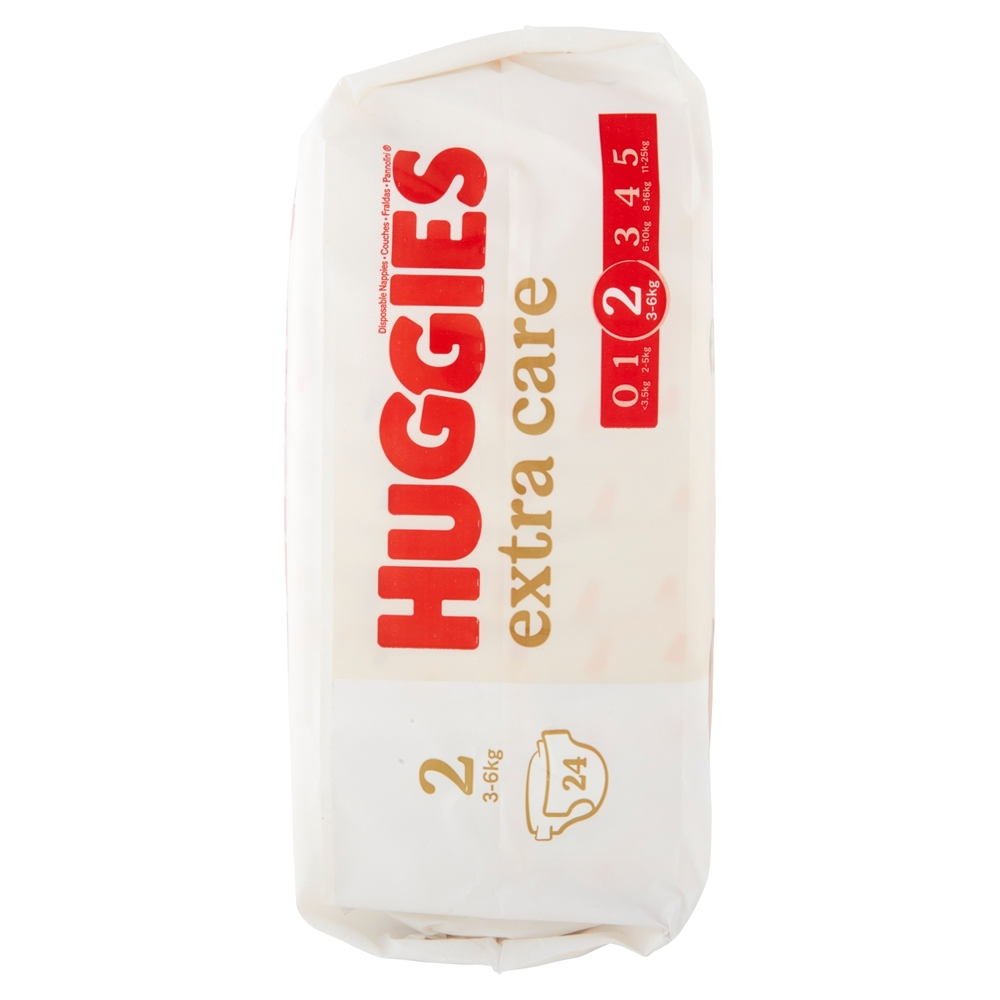 Huggies extra care Pannolini 2 3-6 Kg 24 pz